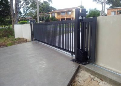 Dark Grey Automated Sliding Gate in the Shoalhaven